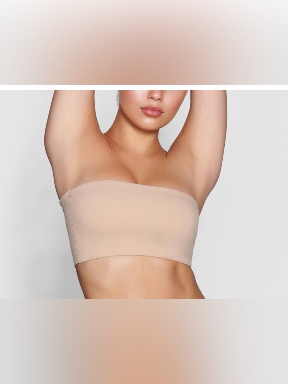 SKIMS Seamless Strapless Bandeau Bra - Nude Mica 4X NWT